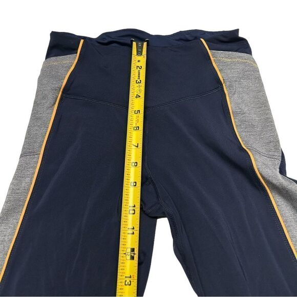 Champion Leggings with Deep Pockets Navy Blue Gray Sides Gym Workout Running - Picture 9 of 9